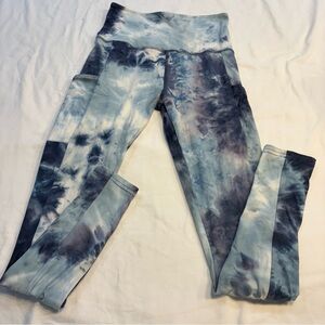 True Craft Blue And Purple Tie-Dye Pocket Leggings Size Small